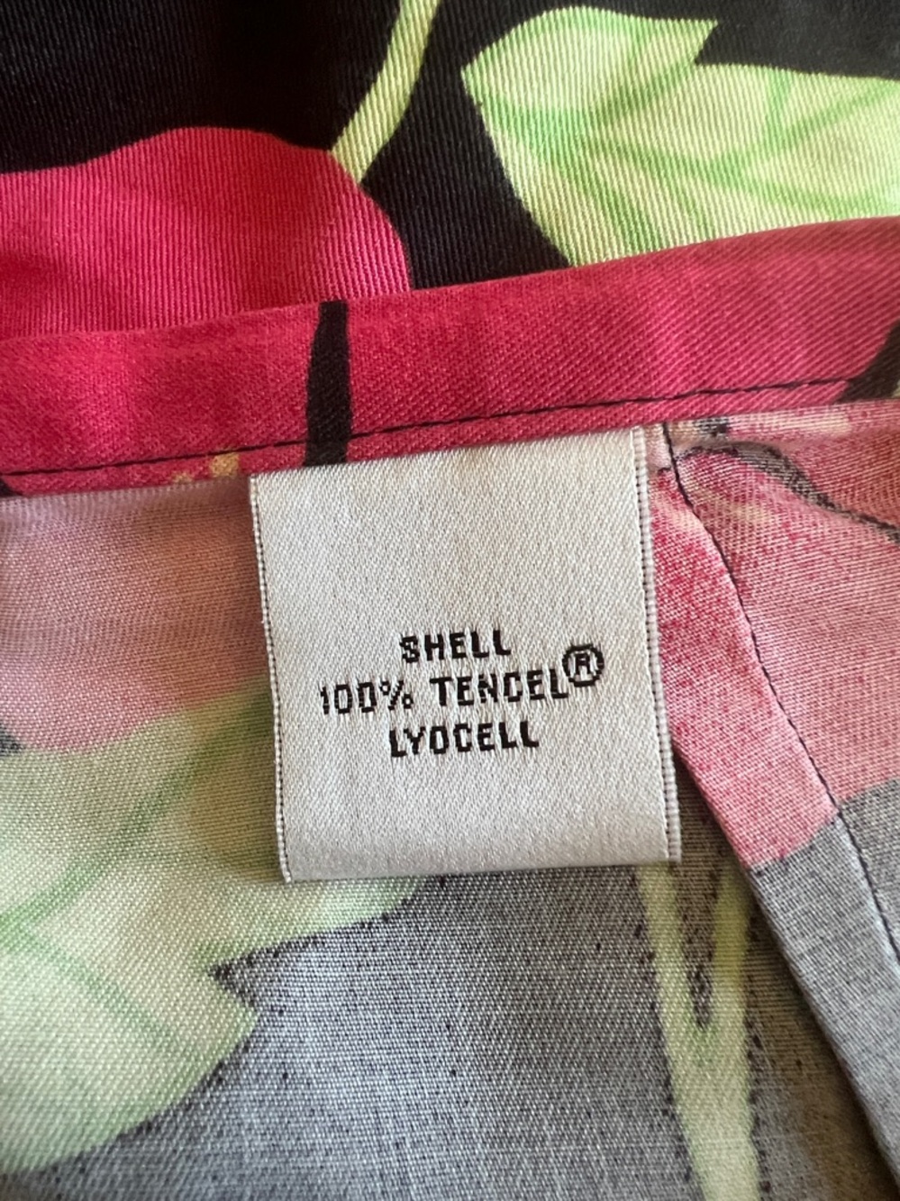 Talbots Hibiscus Floral A-Line Midi Skirt Black, Pink, Orange & Yellow Blooms - Picture 5 of 5